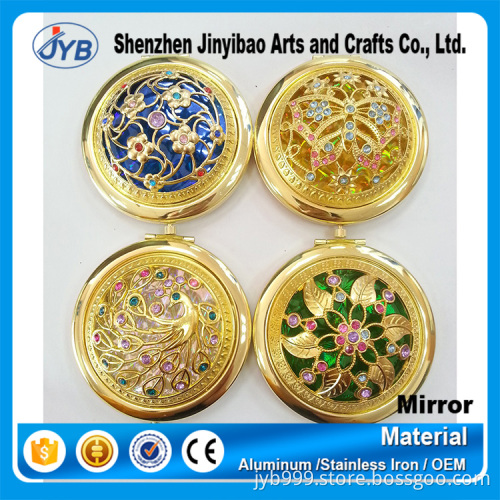 100% Discount 100pcs gifts alloy cosmetic mirror compact mirror wholesale